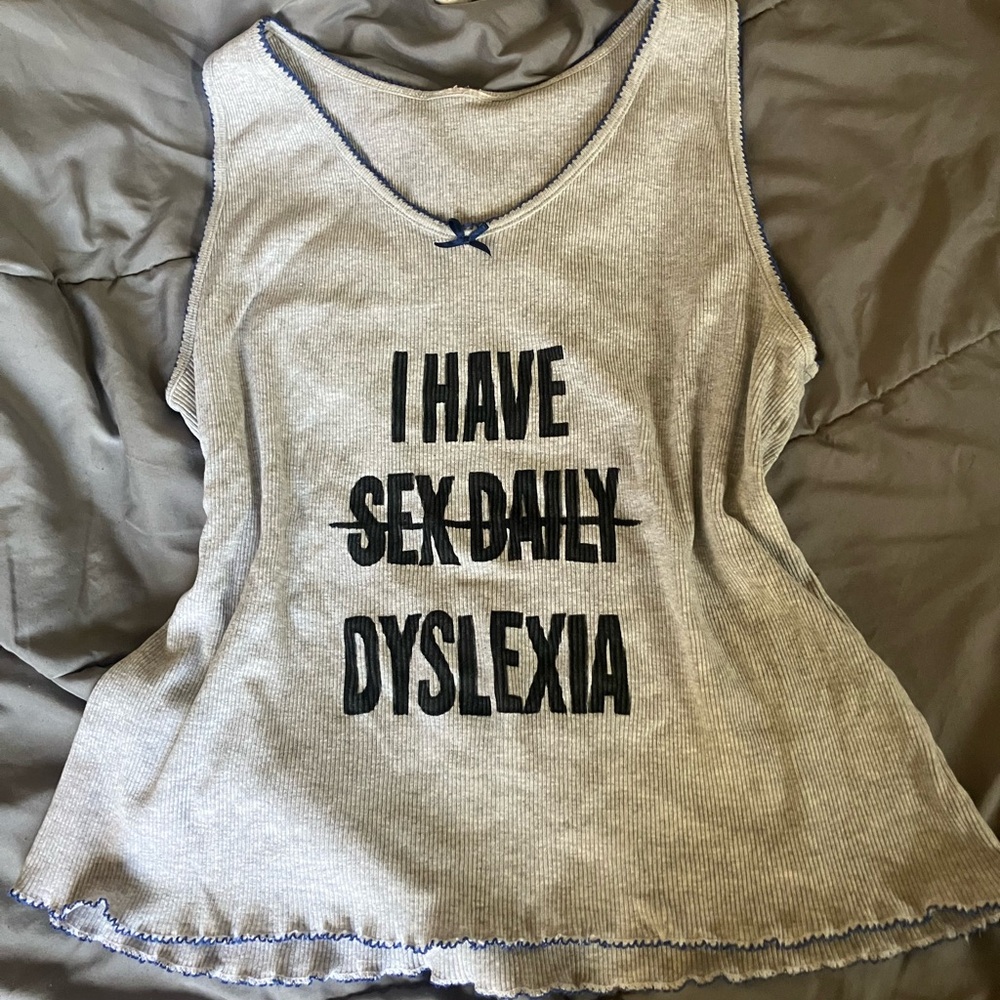 Gray Tank Top I have s*x daily